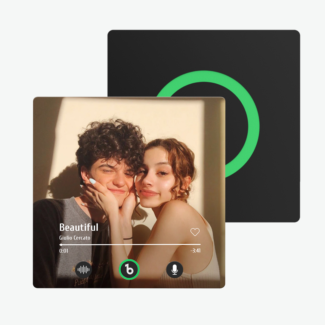 Voice Recording Personalized Fridge Magnet Custom Album Magnet with Your Song & Voice, Couple Anniversary Gift