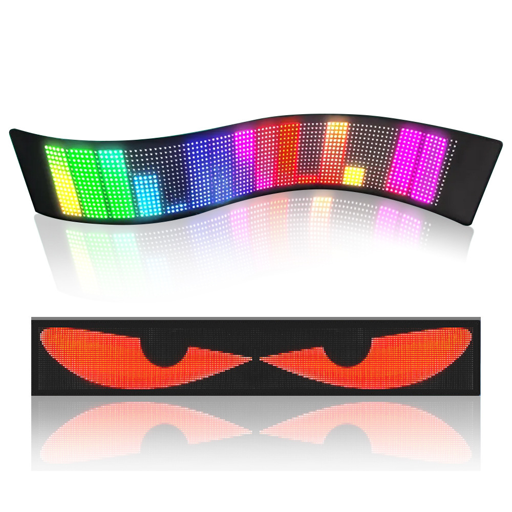 Truck Devil Eye Soft Screen Light Truck Car Eye Light Dynamic Led Flexible Screen Window Warning Light