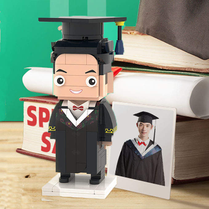 Graduation Gift Custom Brick Figures Full Body Customizable 1 Person Gift For Him Personalized Dad Gifts Graduation Gift Ideas For Guys - soufeelus