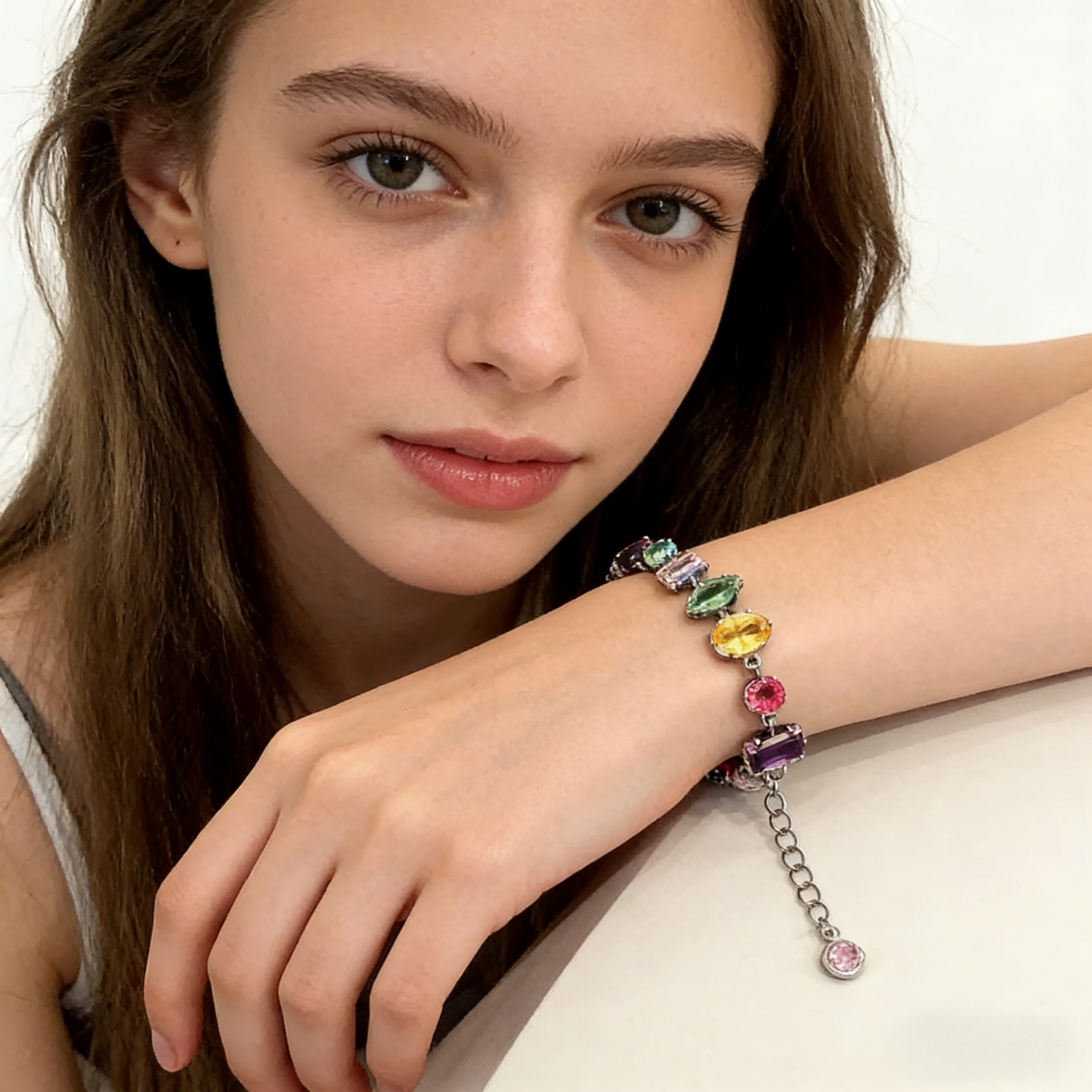 Colorful Zircon Bracelet Candy-Style Bracelet Gift for Girls