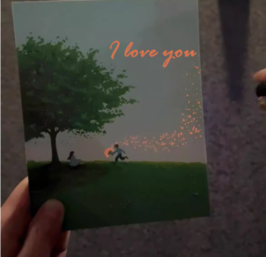Personalized Glow in the Dark Greeting Card with Photo and Message