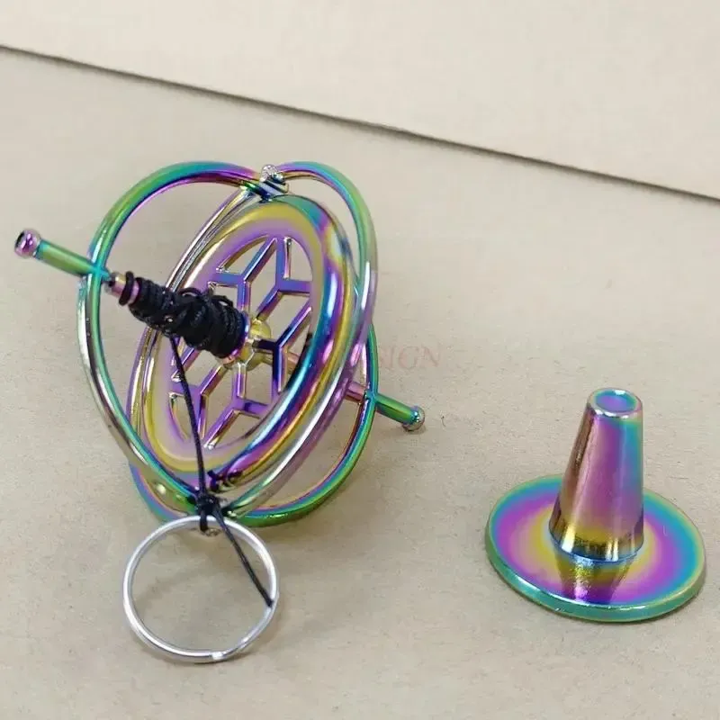 Gyroscope Toy Metal Anti-Gravity Spinning Table Gyroscope Flying Motion Balance Physics Toy Education Training Gift