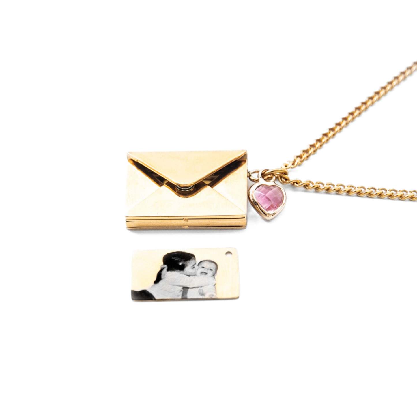 Custom Photo Necklace Letter Necklace Envelope Necklace Heart Stone Necklaces Gifts for Her