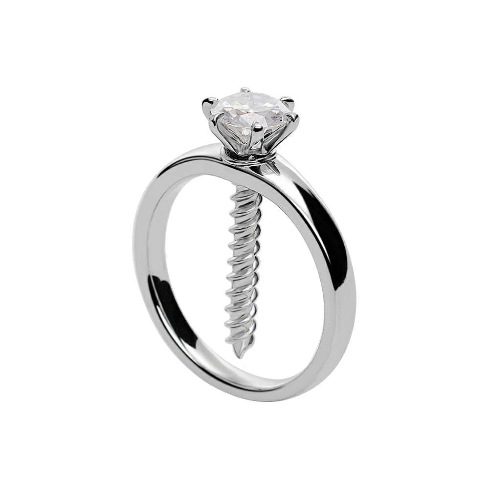 Screw & Silver Ring Pendant Necklace of Resilience: Love Through Adversity