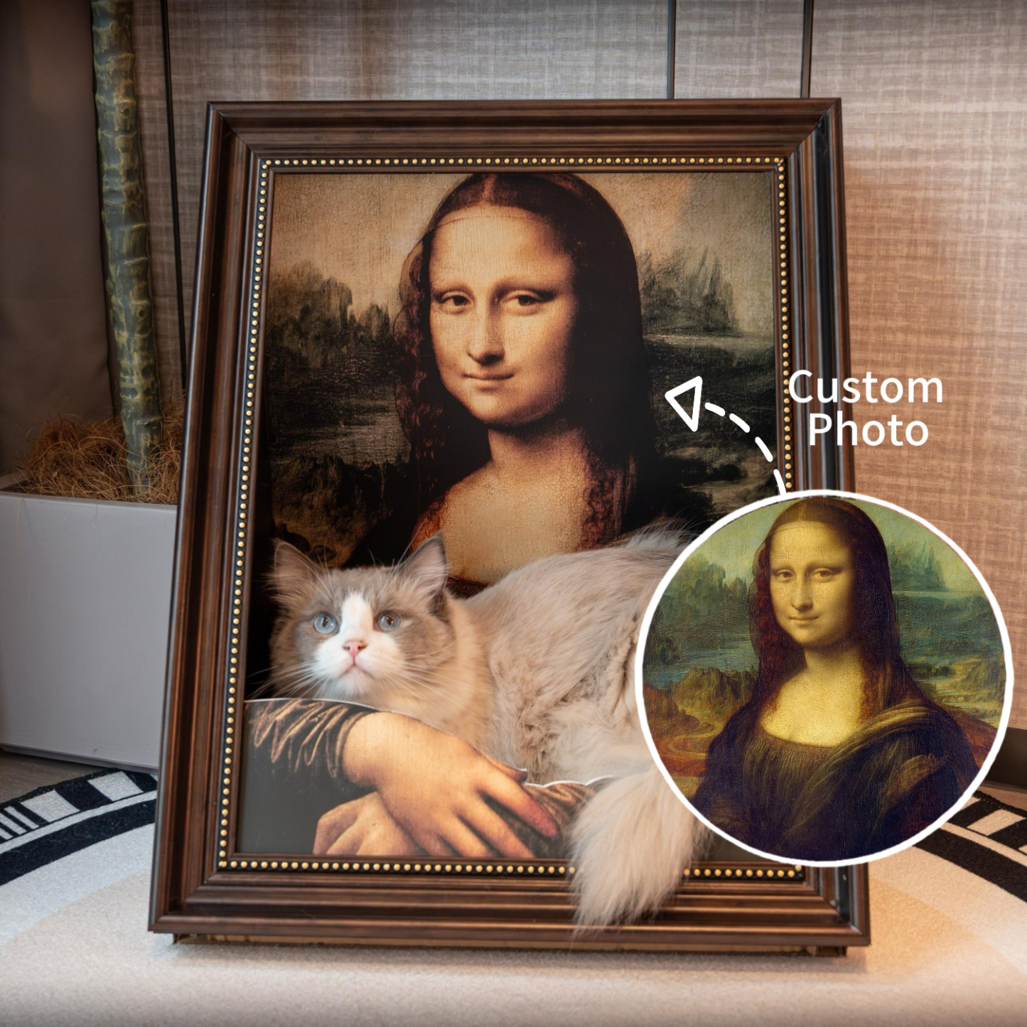 Personalized Cat Bed Custom Cat House Oil Painting Pattern Cat Gifts Pet Lover Gifts