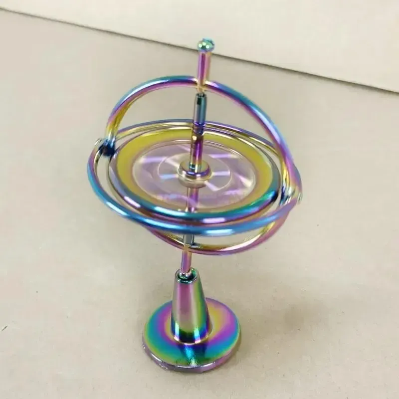 Gyroscope Toy Metal Anti-Gravity Spinning Table Gyroscope Flying Motion Balance Physics Toy Education Training Gift