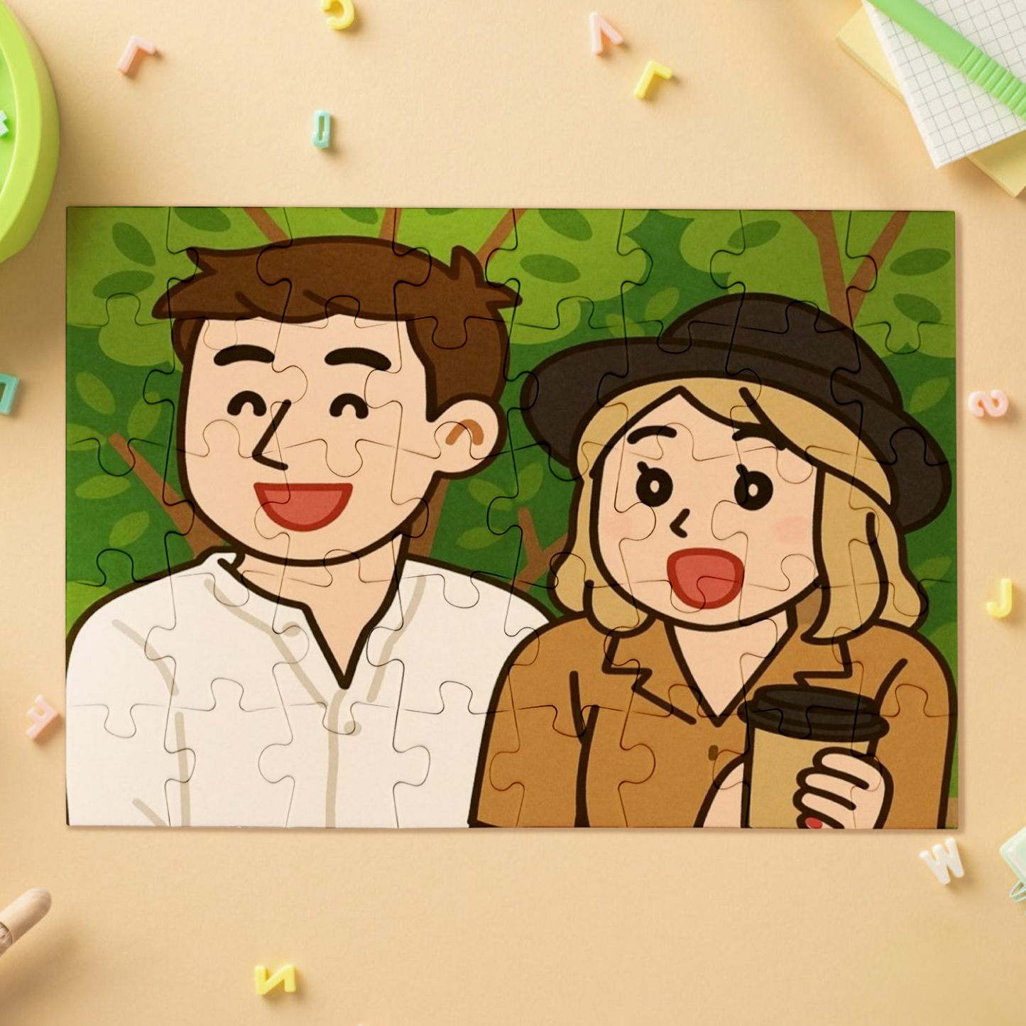 Custom Photo Puzzles Personalized Comic Cartoon Style Image Puzzles