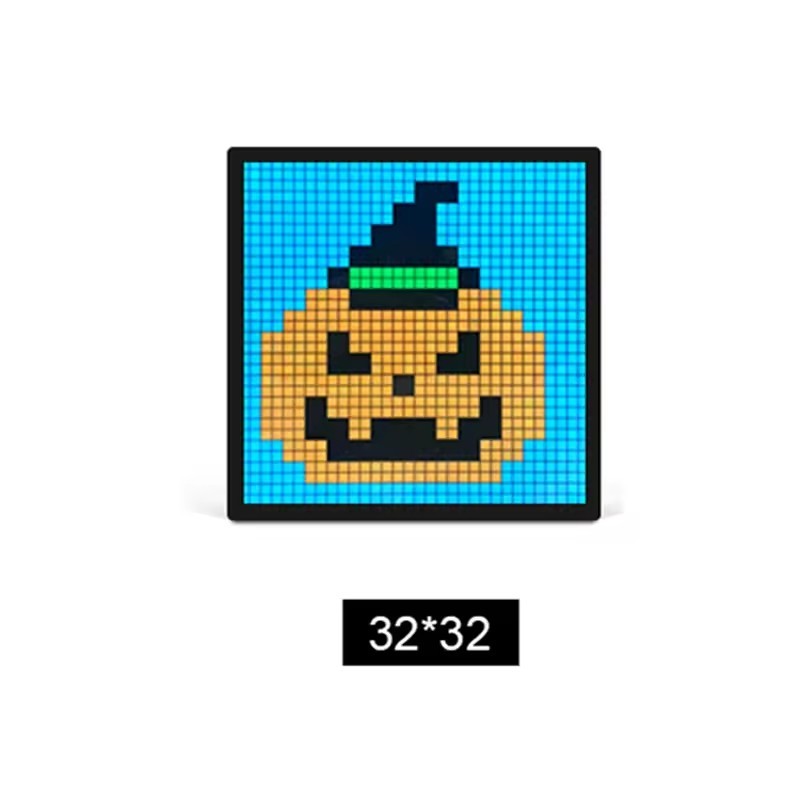 64x64 Pixel LED Screen Smart RGB USB ED Pixel Display Frame 16x16 32x32 DIY Graffiti Patterns Text for Gaming Room Decor Clock