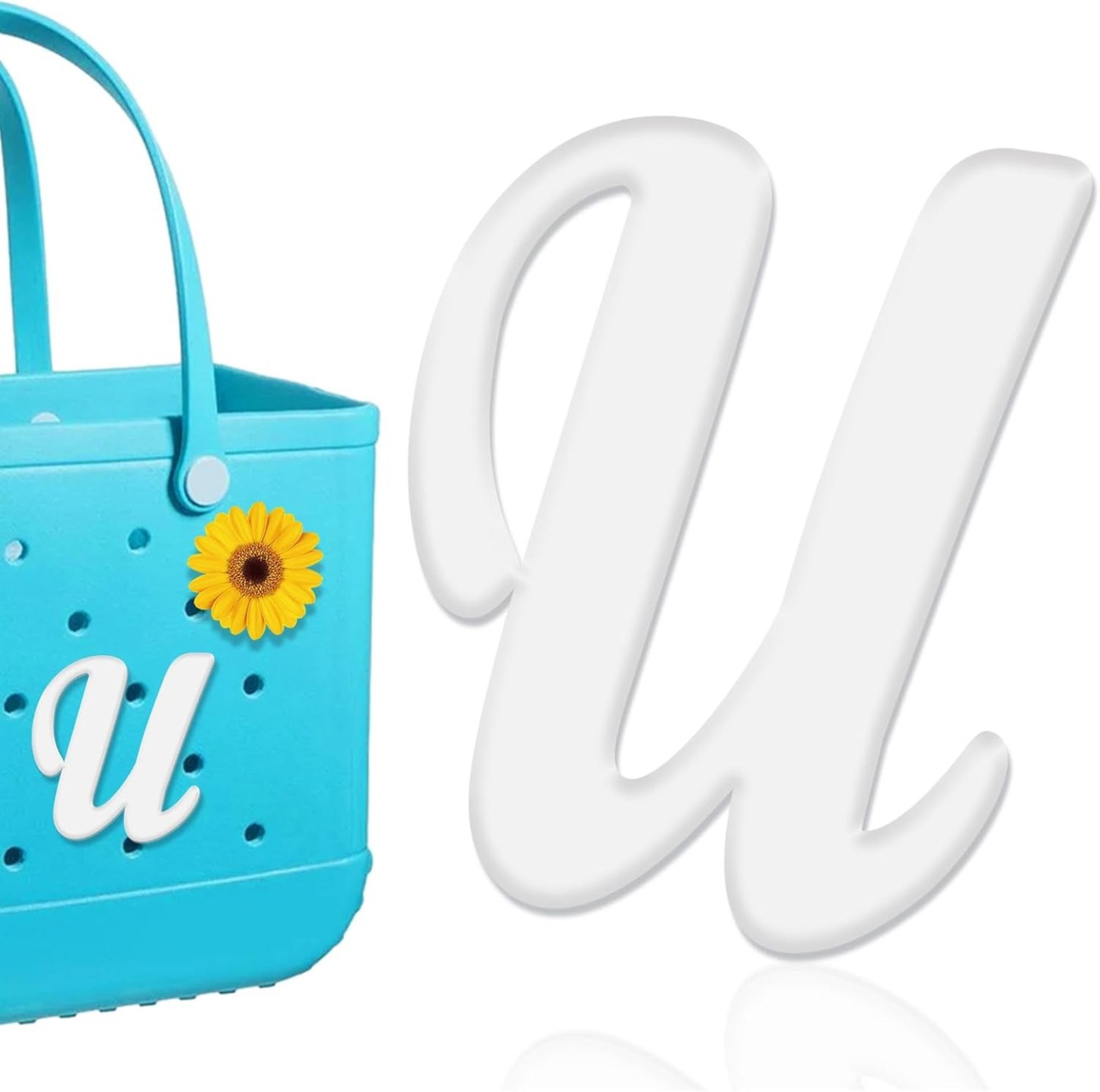 Mity rain Letter Charms for Bag,Alphabet Lettering Accessories Charms Compatible with Bag Original All Models, Insert Decorative Letter for Handbag Beach Tote Bag A