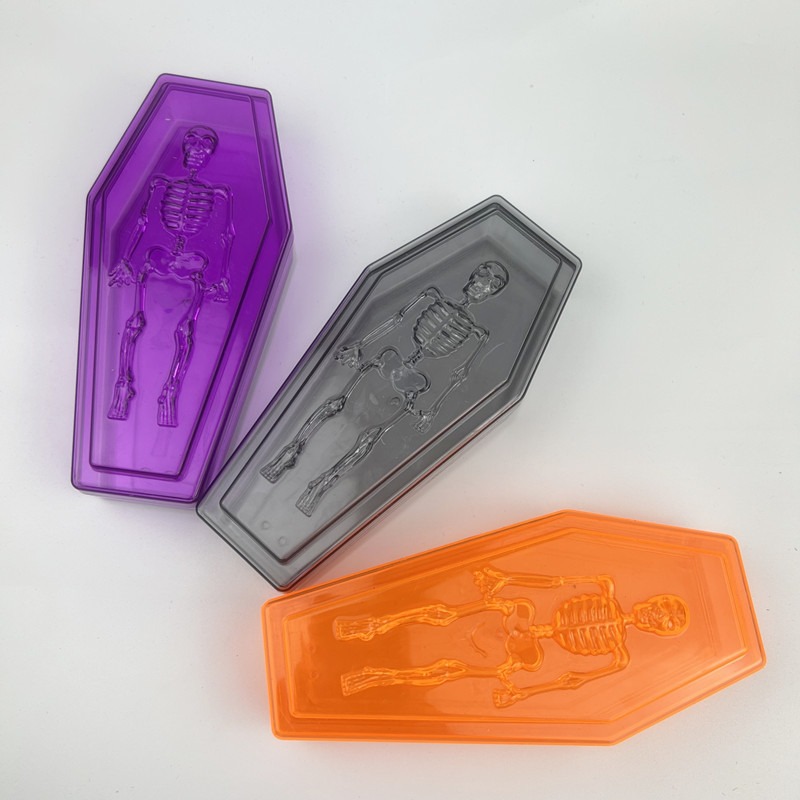 Halloween Skeleton Coffin-shaped Candy Box Storage Box Snack Holder Spooky Gift Package