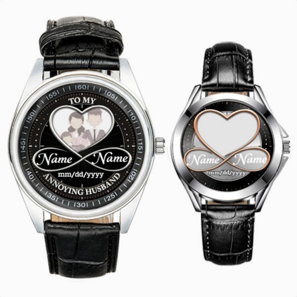 Couple Photo Upload - Custom Stainless Steel Watches
