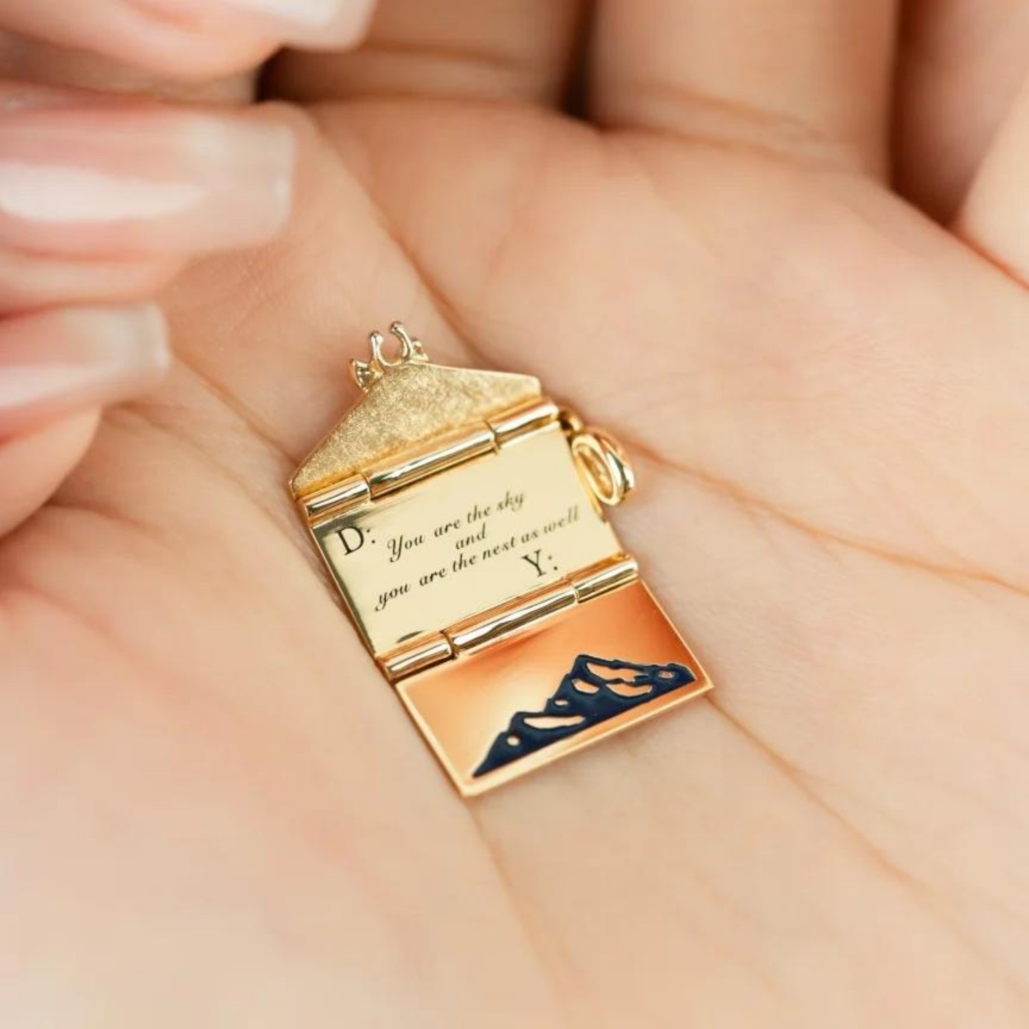 Custom Text Necklace Personalized Openable Envelope Necklace A Perfect Gift for Girlfriend