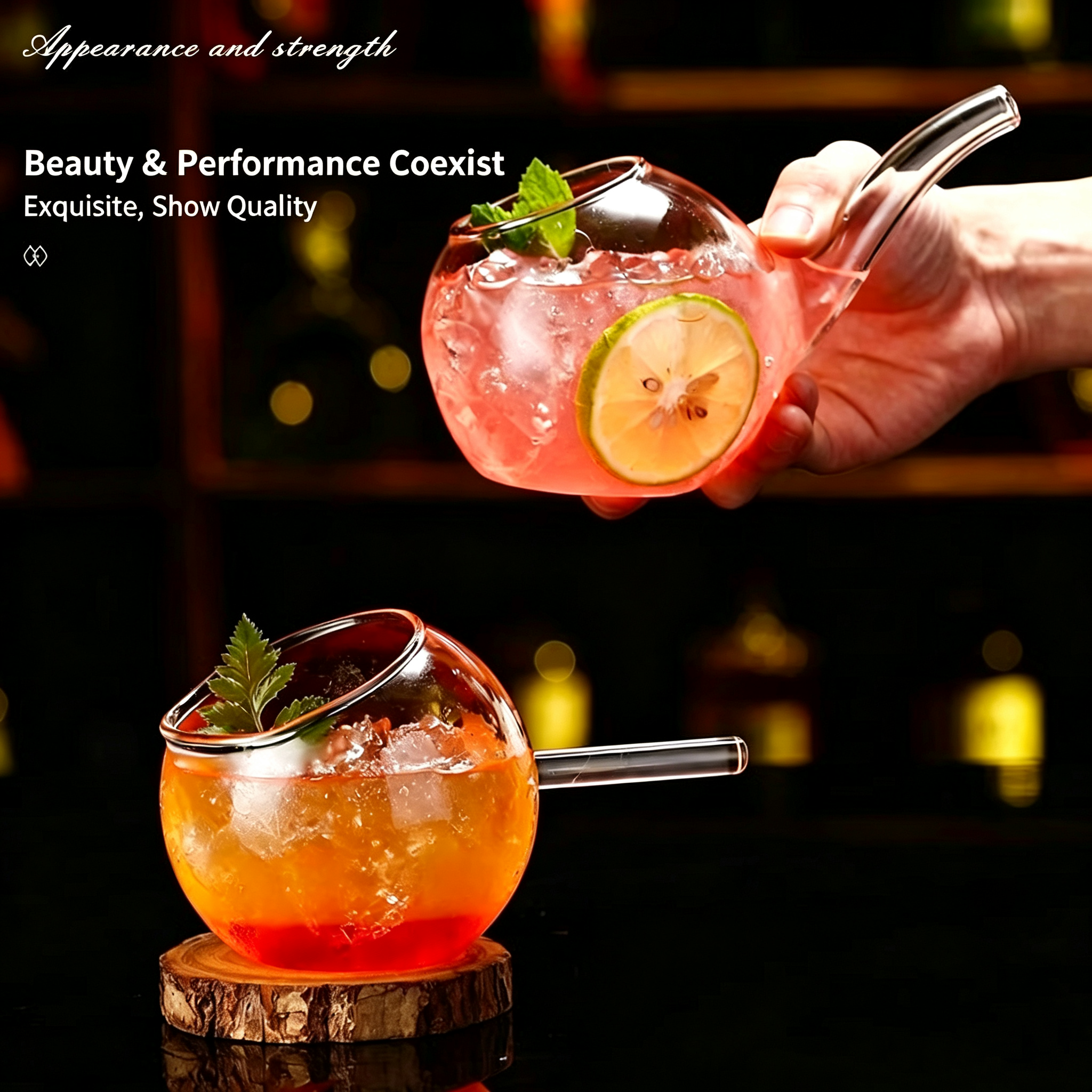 Creative Novelty Cocktail Glass Collection Bird Shaped Glass Vampire Sipping Glass Molecular Mixology Goblet Unique Glassware Set for Bars Parties & Home