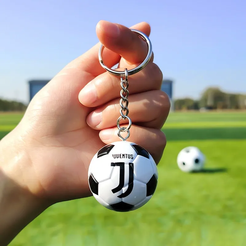 Mini Football Pendant Keychain Real Madrid Pendant World Cup Souvenir Birthday Gift For Boys Fans