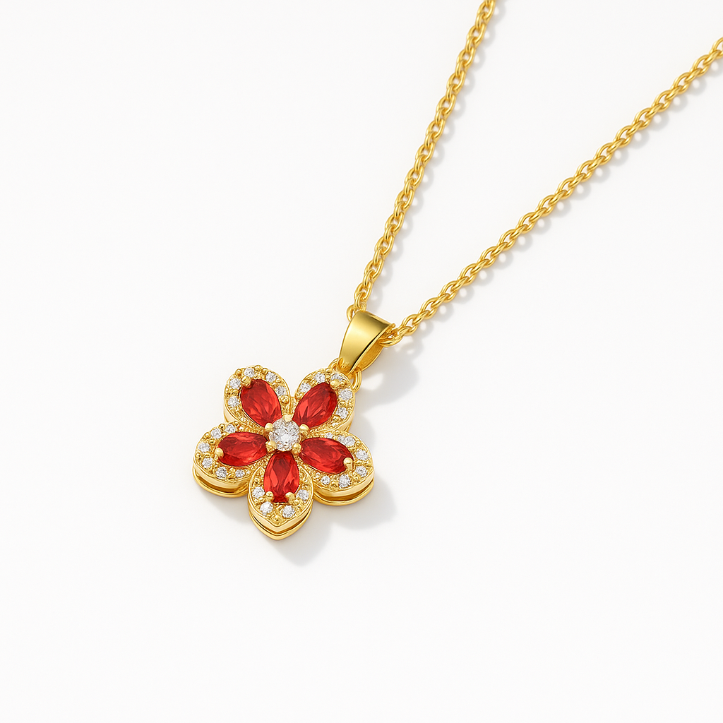 Spinning Princess Necklace Diamond Flower Necklace The Best Valentine's Day Gift For Her