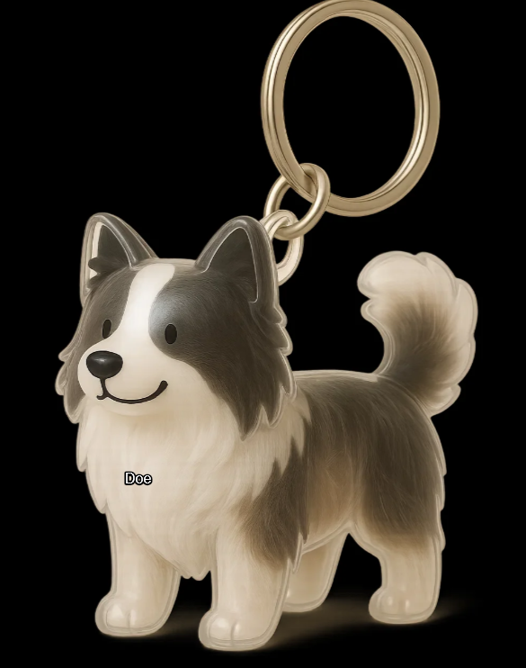 Dog Hair Collector Keychain Bag Charm for Pet Lovers