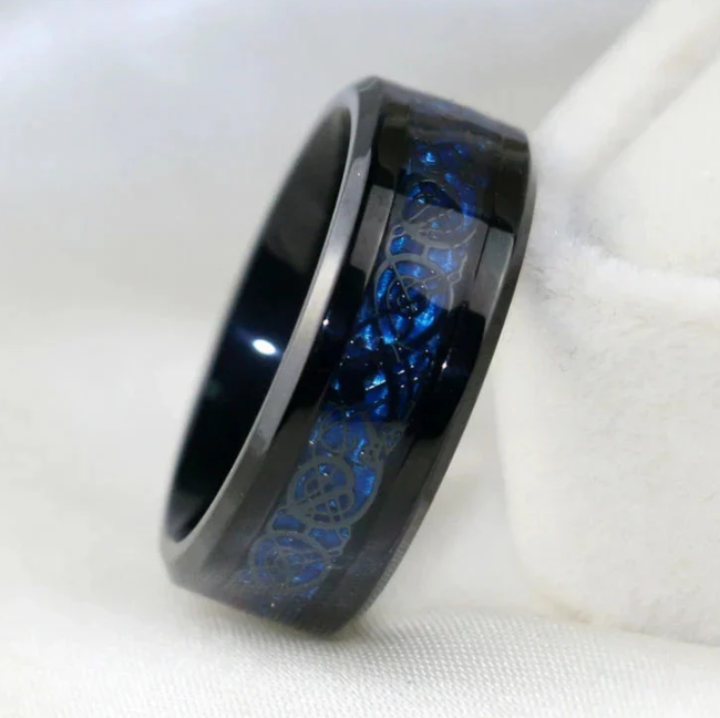 Bluefire Eternity Promise Ring Best Gift for Her/Him