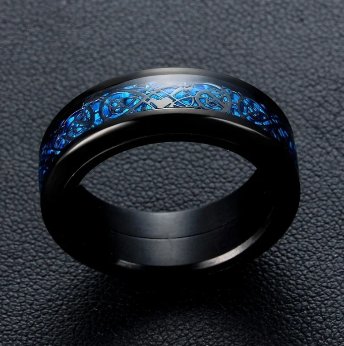 Bluefire Eternity Promise Ring Best Gift for Her/Him