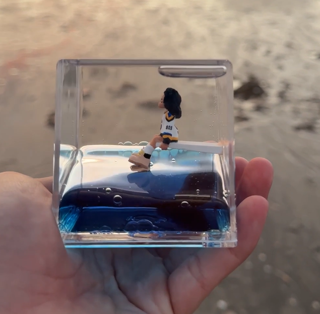 Custom 3D Figure Ocean Cube Best Gift for Her/Him