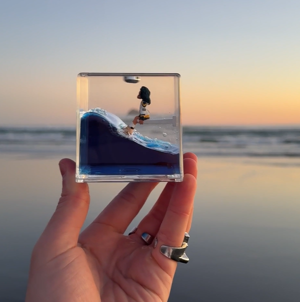 Custom 3D Figure Ocean Cube Best Gift for Her/Him