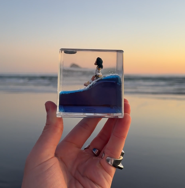 Custom 3D Figure Ocean Cube Best Gift for Her/Him