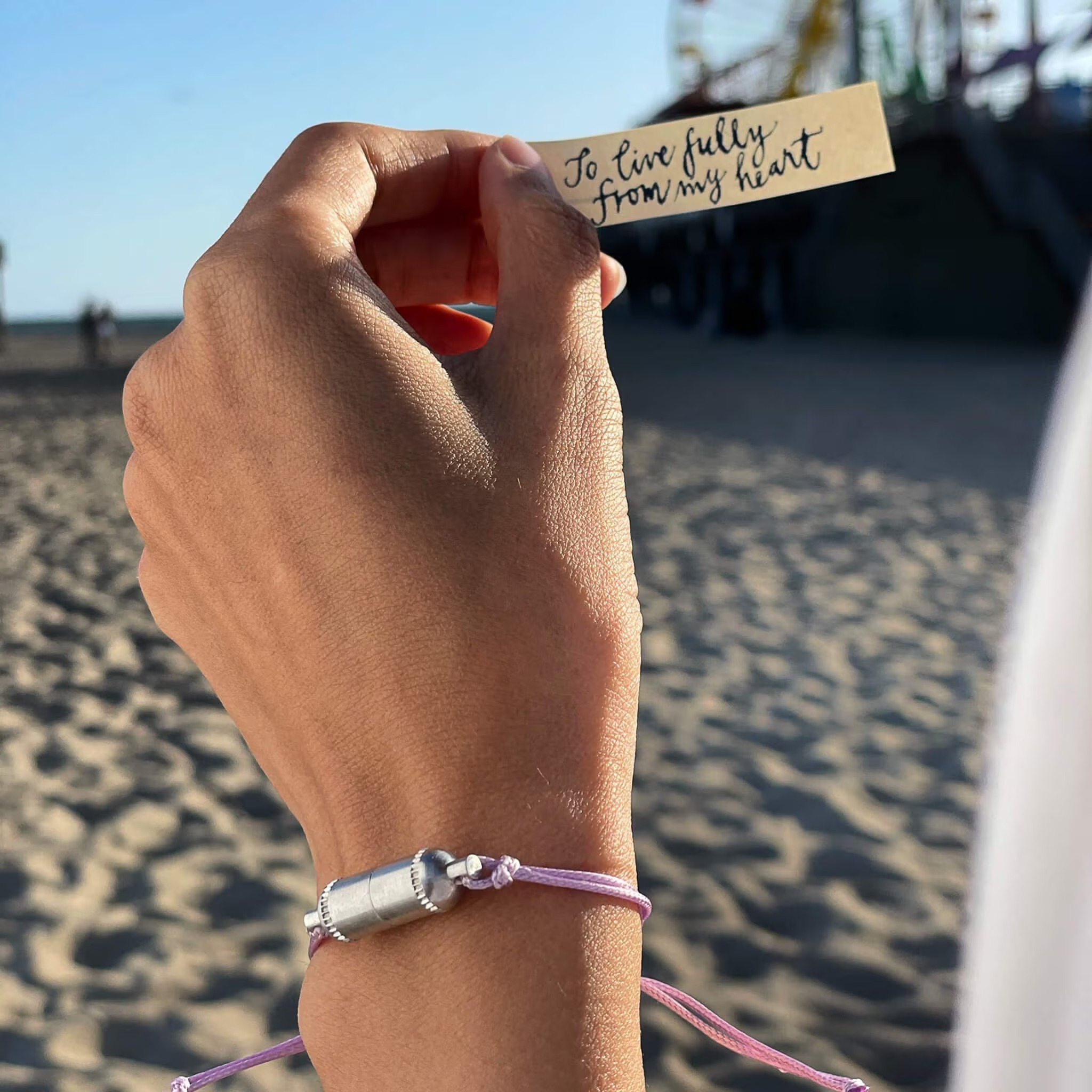 Capsule String Bracelet,Hidden Message Jewelry,Secret Message Bracelet,Intention Capsule