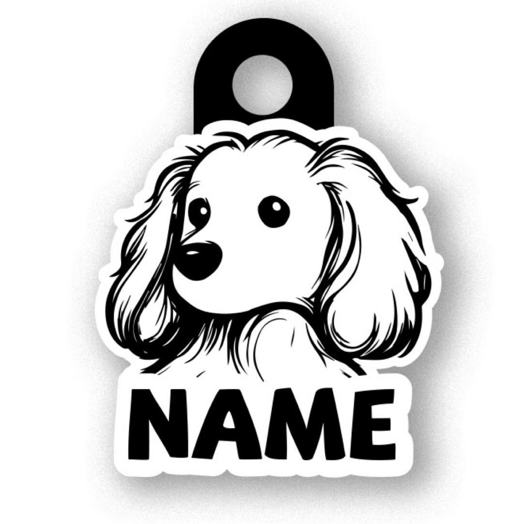 Custom Name Dog Tag with Personalized Outline Dog ID Tag Gift for Pet Lover