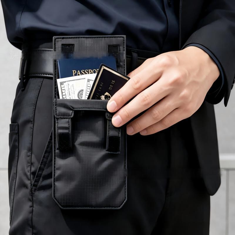 Slim Hidden Belt Wallet for Travel – Anti-Theft RFID Concealed Waist Money Belt, Under Clothes Passport Holder, Lightweight Travel Pouch for Men & Women Cash, Cards & Phone