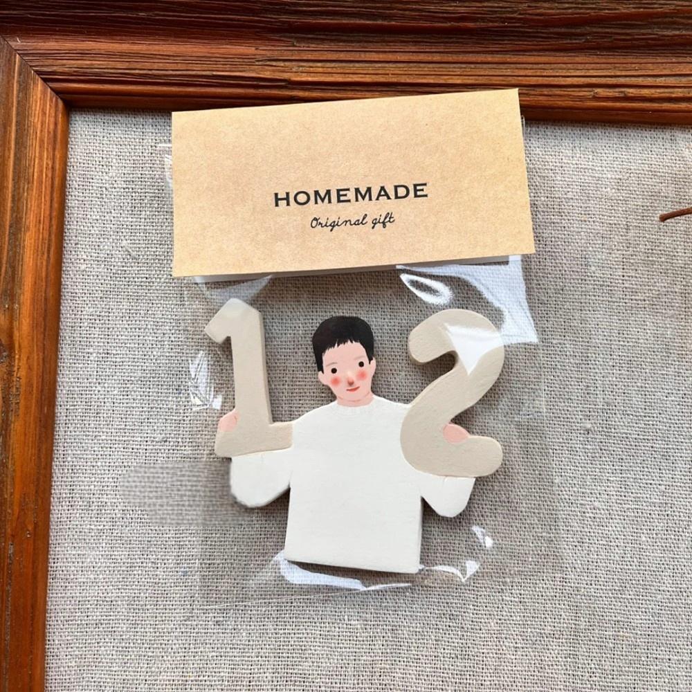 Retro Simple Character Refrigerator Magnet Handmade Gift Home Decor