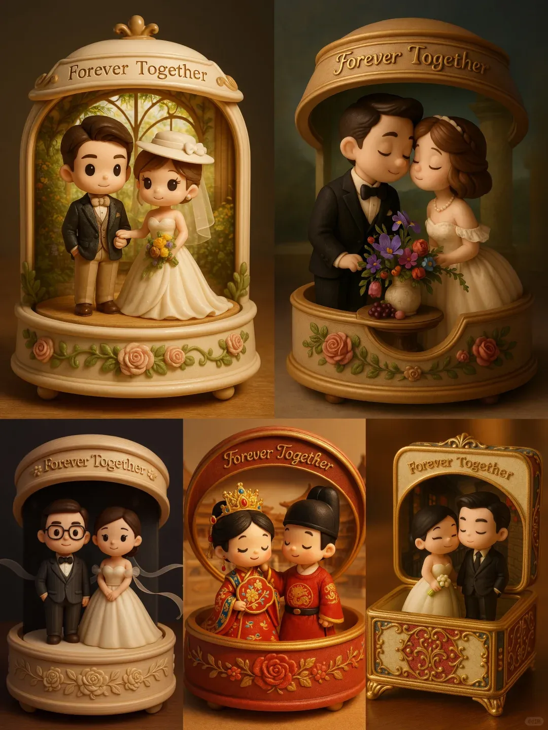 Custom Toy Figure 3D Mini Figures Music Box Personalization Photo Blind Box Gifts For Couple