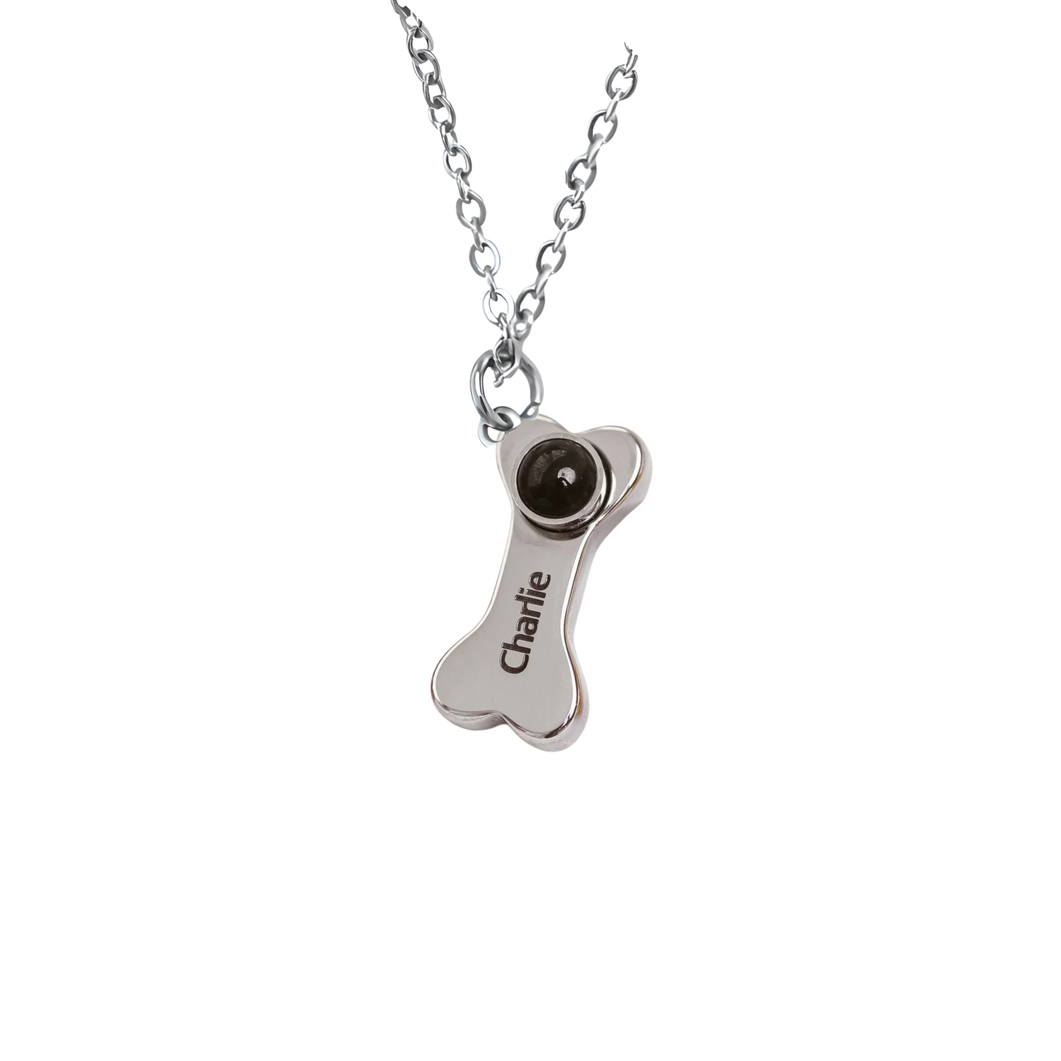 Personalized Necklace With Photo Projection & Engraved Name