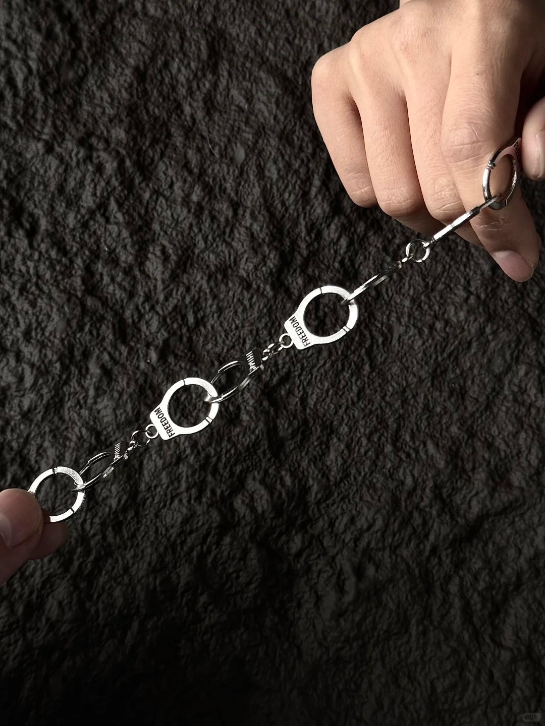 Paradox of Freedom Dual-Symbol Handcuff Bracelet