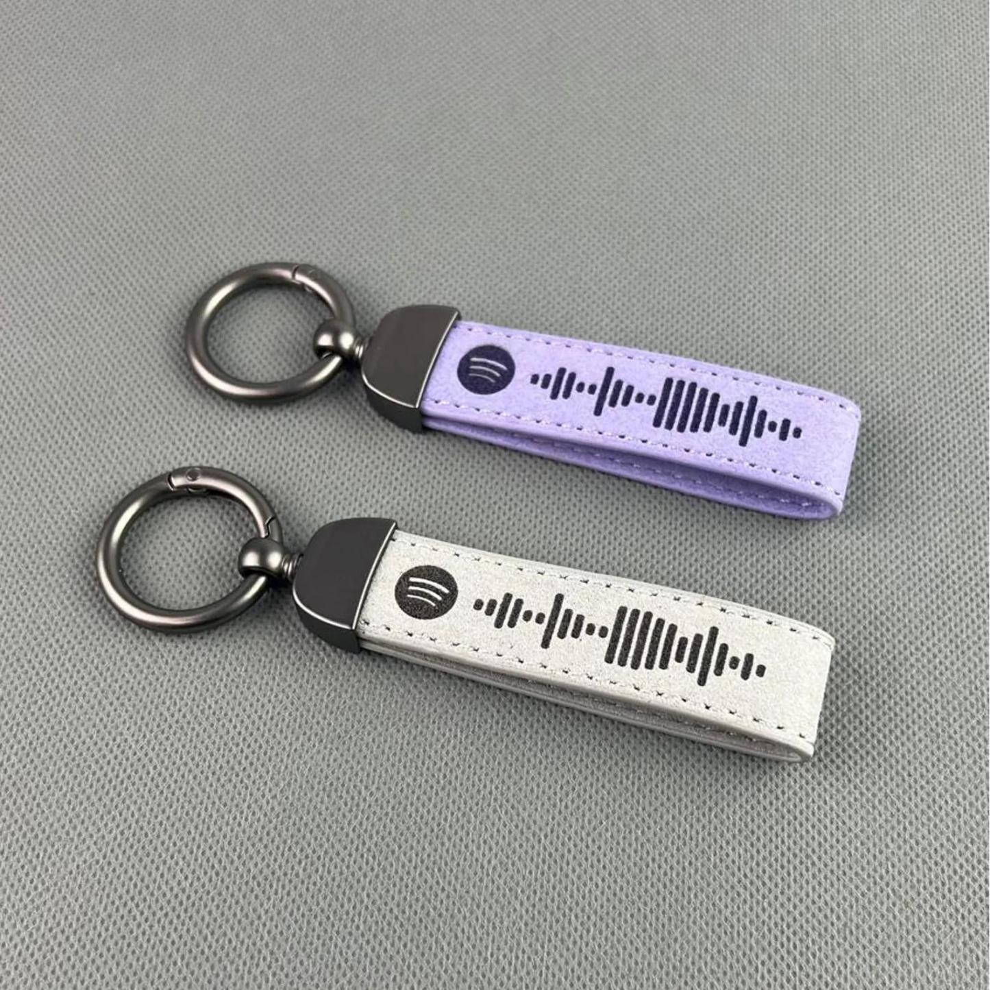 Custom Music Keychain Gift With Song BarCode Gift For Her Boyfriend, Girlfriend Gift For Him Best Seller Personalized Spotfy Playlist Gift
