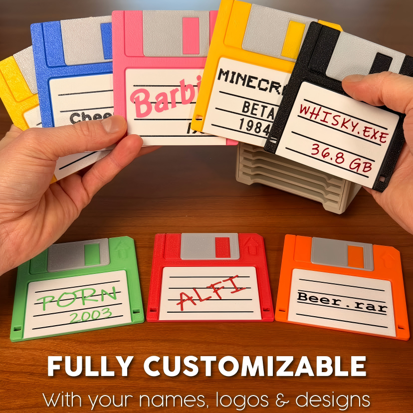 Floppy Click | The Retro-Tech Coaster Holder Office Supplies Stress-Relief Toys Fun Gifts
