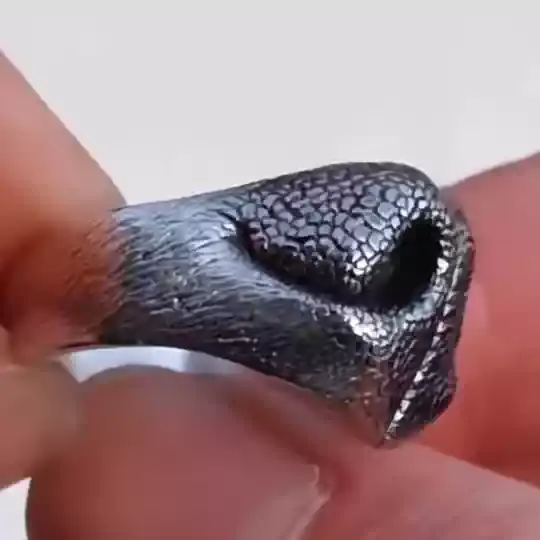 Dog Nose Ring DIY Ring Jewelry Opening Adjustable Creative Personalized Gift for Pet Lover