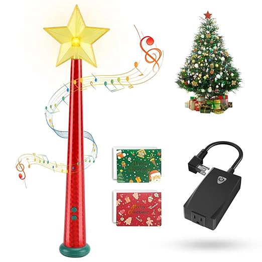 Magical Christmas Wand Remote Control Outlet | Christmas Tree Remote Control | Christmas Tree Decorations | Christmas Tree Ornaments | No Batteries Included | Smart Outlet with 100 Ft Range