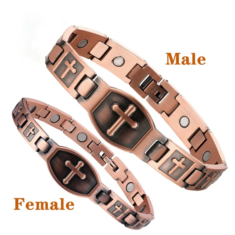 Copper Bracelet for Women & Men Ultra Strength Magnetic 3500 Gauss Pure Copper Hypoallergenic Adjustable Stack Bangle Perfect Wellness Jewelry Gift for Relieving Joint Pain