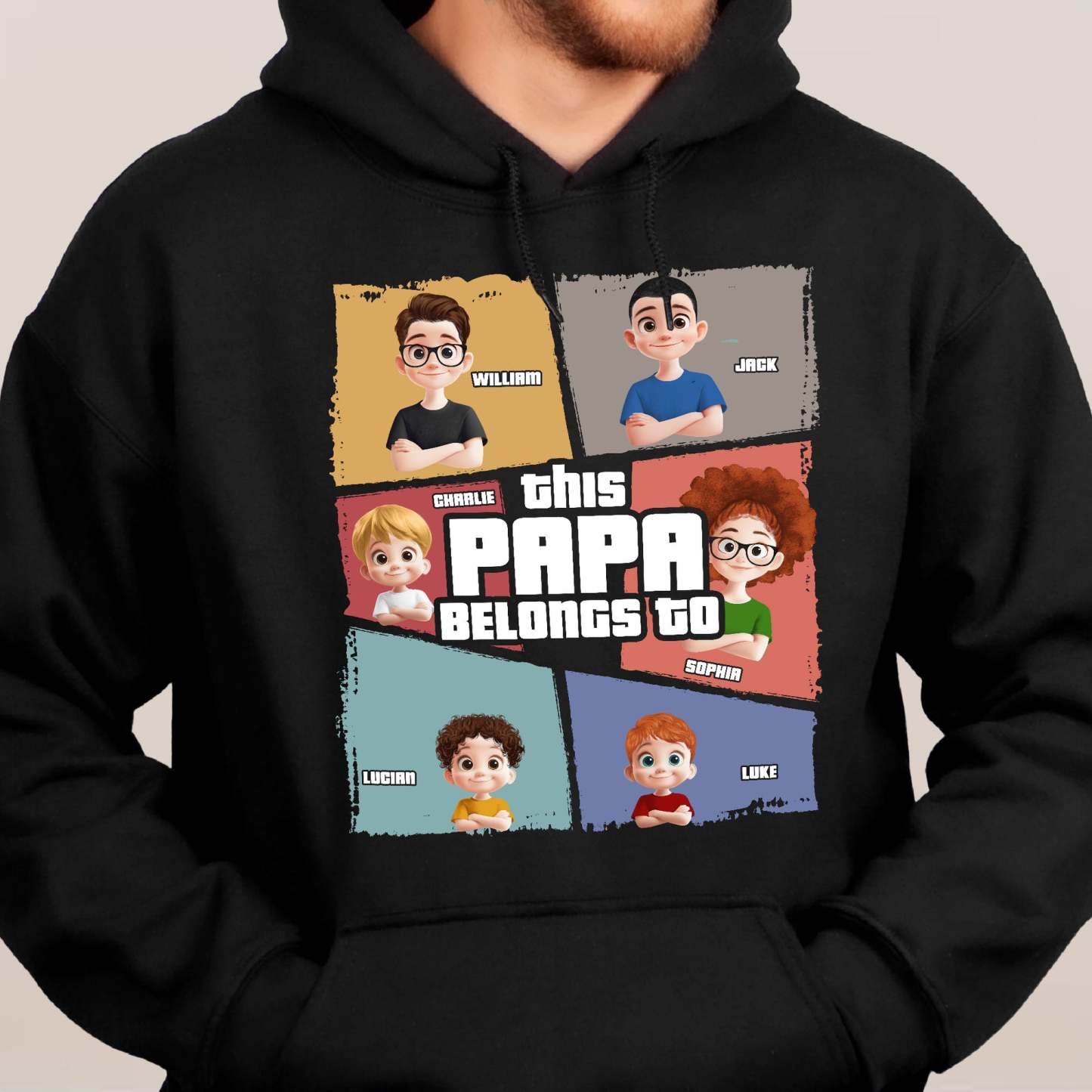 Custom Cartoon Character Shirt Personalized Shirts Sweatshirts Hoodies A Unique Gift for Family Members