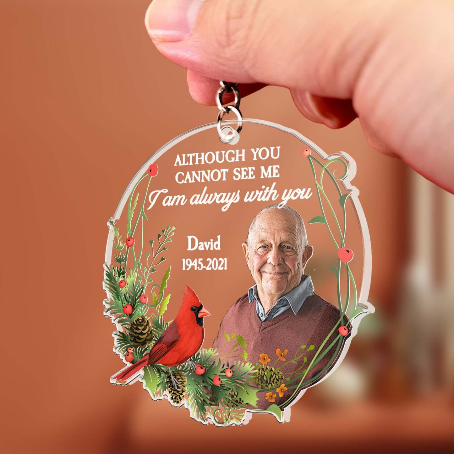 I Am Always With You - Personalized Acrylic Photo Keychain - soufeelus