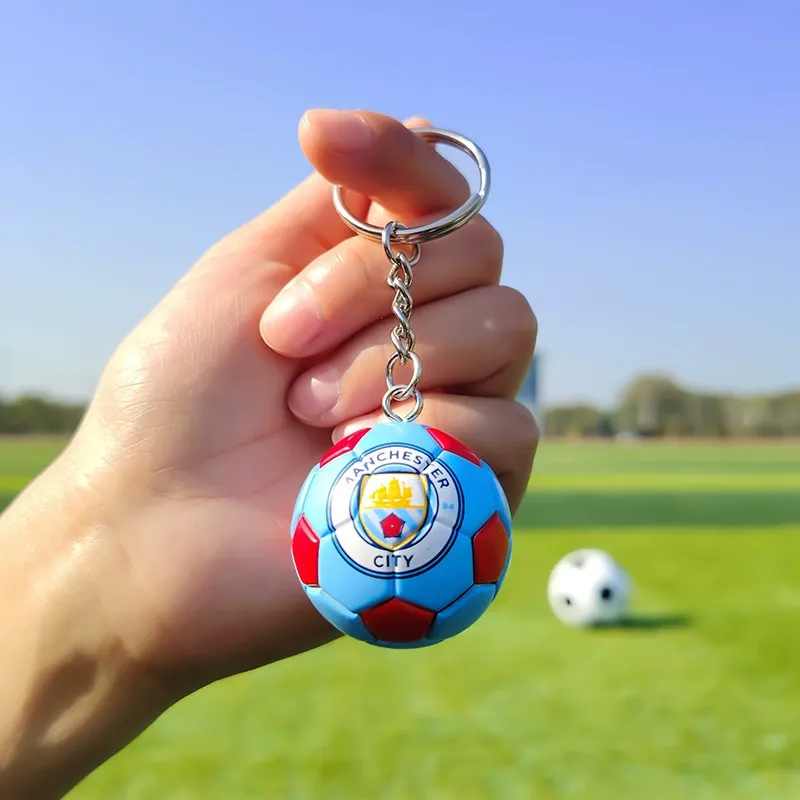 Mini Football Pendant Keychain Real Madrid Pendant World Cup Souvenir Birthday Gift For Boys Fans