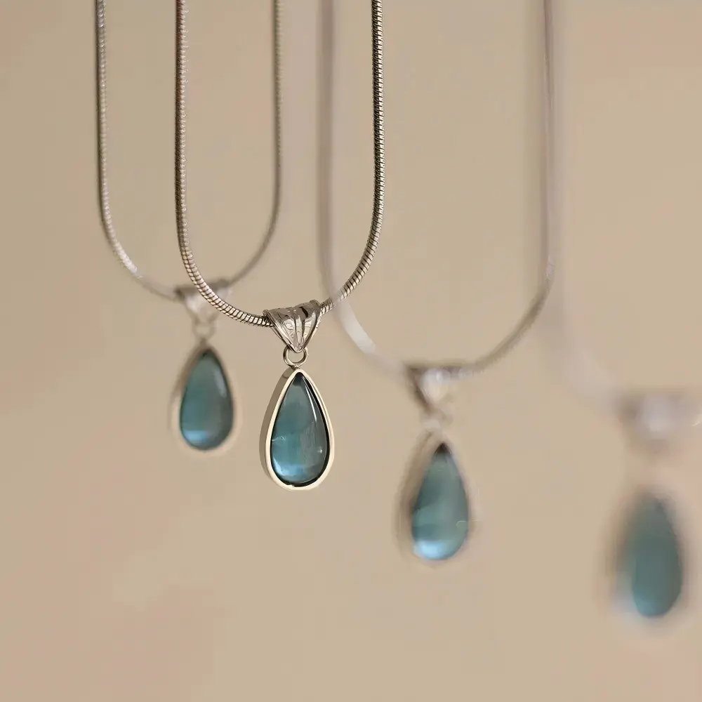 Teardrop Pendant Necklace Elegant Dainty Jewelry Gift for Her