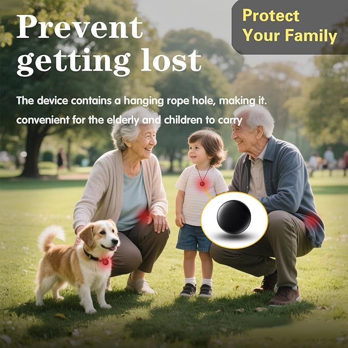 Mini GPS Tracker for Vehicles Hidden No Monthly Fee Real Time Car Tracker Device Works with Find My iOS Tracking Device for Kids Dogs Cats Elderly Anti-Theft Car GPS Tag