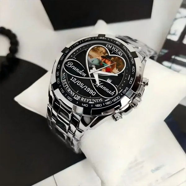 Couple Photo Upload - Custom Stainless Steel Watches