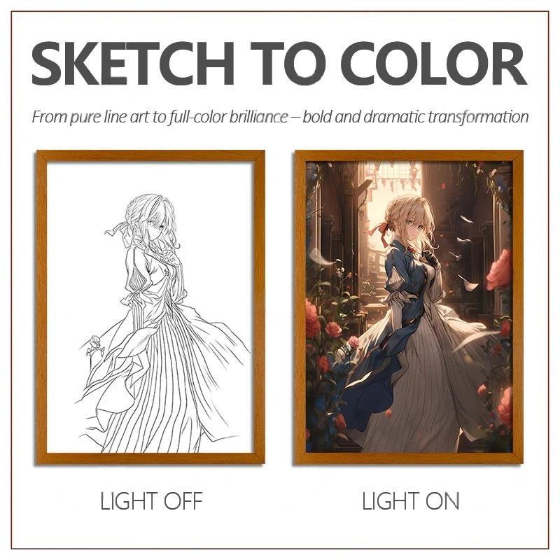Custom Photo LED Light Painting Portrait Lights Night Light Anime & Art Gifts Photo Frames Wall Art