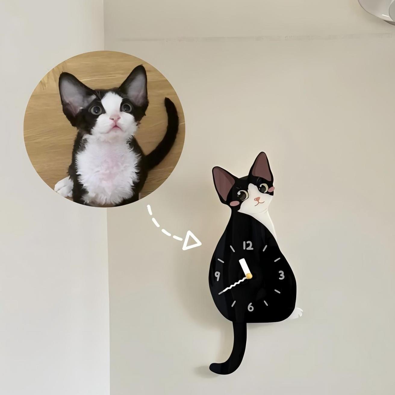 Personalized Pet Wall Clock Custom Wall Clock with Photo Unique Wall Art for Pet Lovers