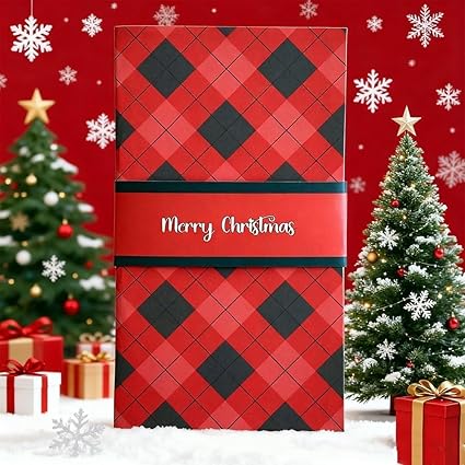 Handmade Waterfall Christmas Gift Card Booklet, 3Pcs Pull-Out Christmas Money Holder Envelope Booklet, Xmas Holiday Party Supplies Gifts for Family Friends