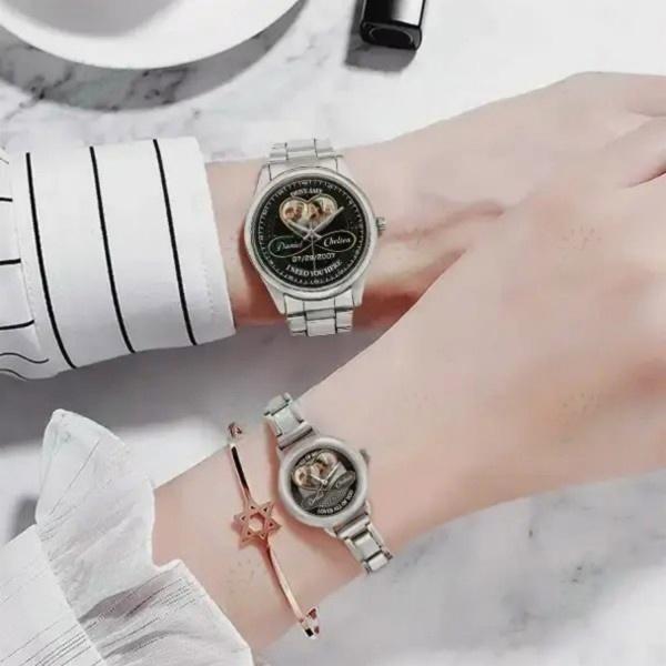 Couple Photo Upload - Custom Stainless Steel Watches