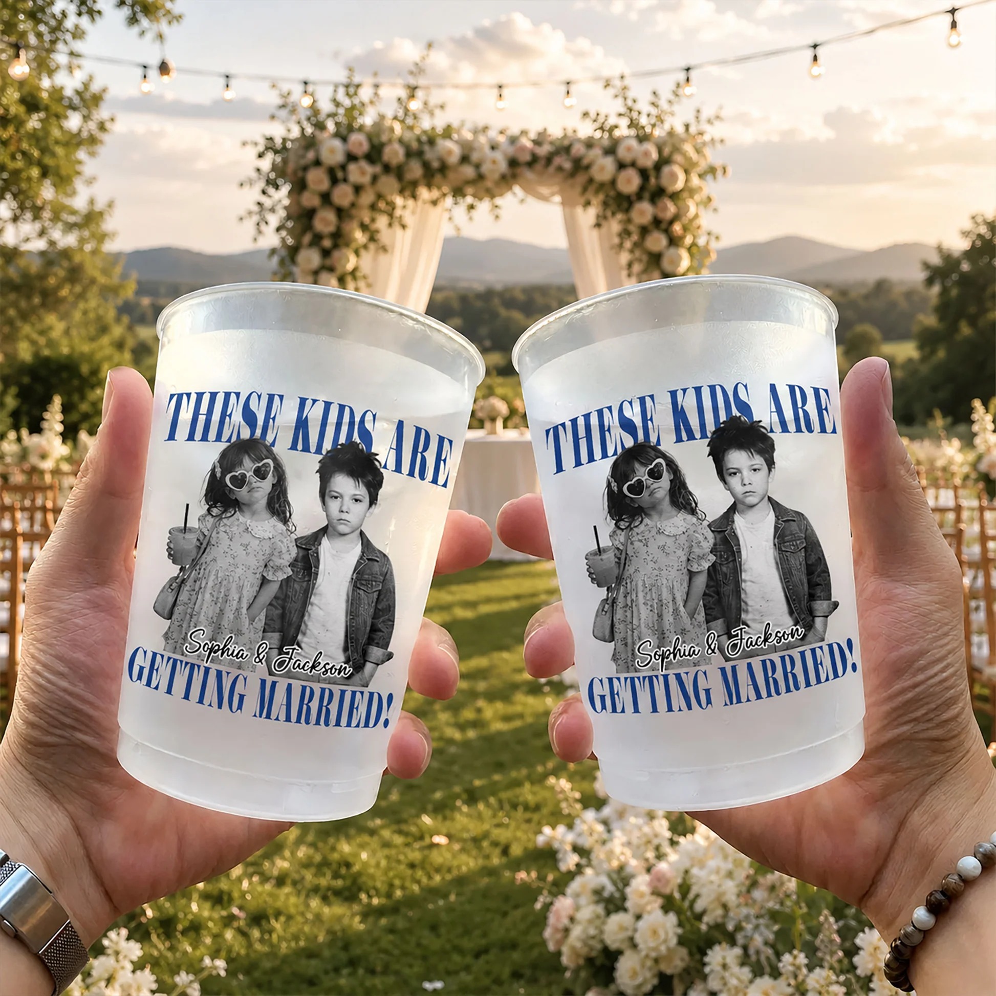 These Kids Are Getting Married! - Wedding Party Favor, Bachelor, Hen's Pary - Personalized Cups