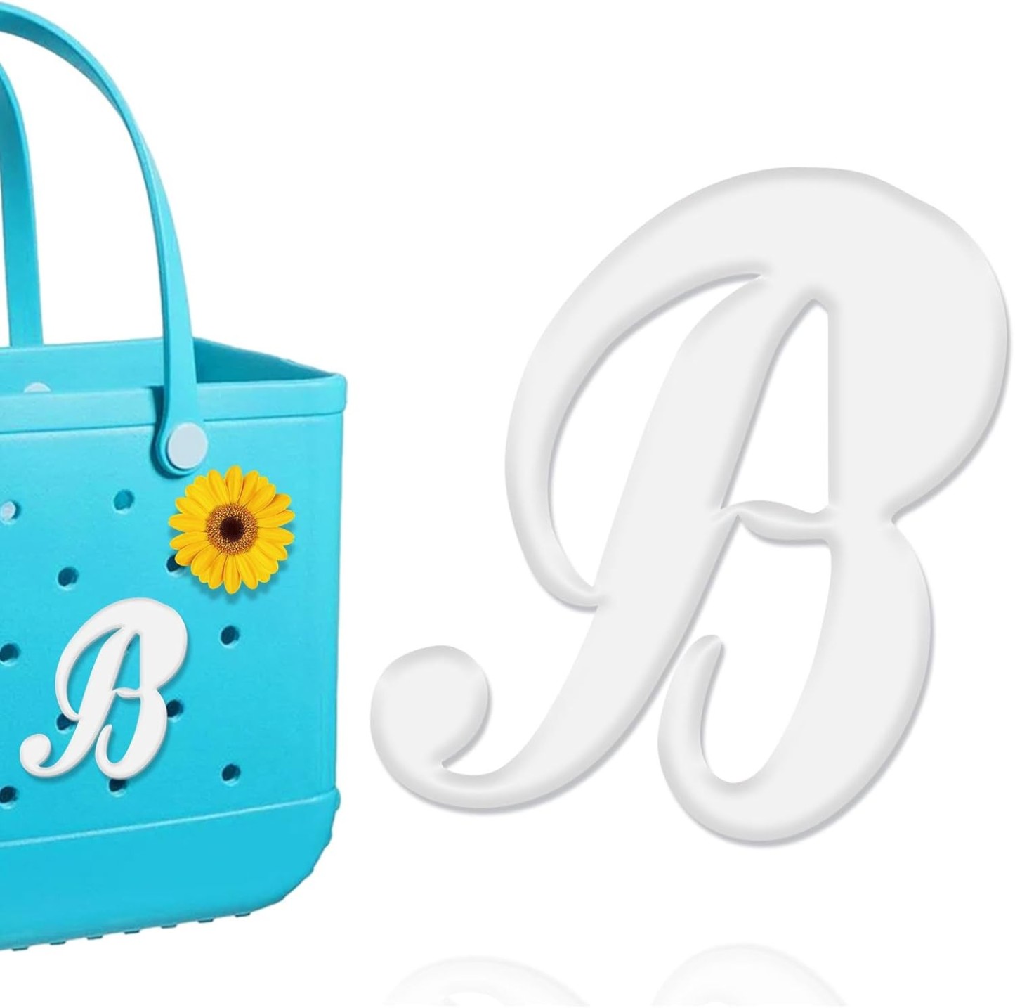 Mity rain Letter Charms for Bag,Alphabet Lettering Accessories Charms Compatible with Bag Original All Models, Insert Decorative Letter for Handbag Beach Tote Bag A