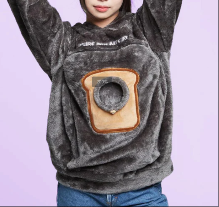 Cat Bag Flannel Sweatshirt Cat Backpack Cute Cat Bag